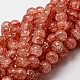 Crackle Glass Round Beads Strands CCG-E001-4mm-06-1