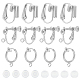 Sunnyclue 1 scatola 18 pezzi 3 convertitori di clip per orecchio stile clip su orecchini sfusi clip in argento su orecchino posteriore orecchino non forato orecchini a clip per la creazione di gioielli donne adulti fai da te orecchini pendenti artigianato FIND-SC0003-96S-1