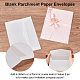 空白のパーチメント紙の封筒  半透明の封筒  長方形  ゴーストホワイト  125x176x0.2mm AJEW-WH0038-98B-4