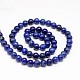Natural Lapis Lazuli Round Beads Strands X-G-I181-10-10mm-2