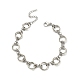 304 braccialetto a catena con anelli in acciaio inossidabile BJEW-TA00334-02-1
