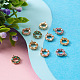 Bijoux pandahall 10pcs 5 couleurs en laiton micro pave breloques en zircone cubique KK-PJ0001-23-5