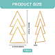 Benecreat 16 個真鍮フィリグリージョイナーリンク  幾何学的な三角形のクリスマス ツリー  生（メッキなし）  46x21x1mm KK-BC0011-71-2
