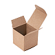 クラフト紙箱  正方形  ダークチソウ  3.8x3.8x3.8cm CON-WH0029-01-6