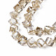 Electroplate Transparent Glass Beads Strands EGLA-N002-29-F03-3