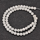 Rotondi naturali giada bianca fili di perle G-P070-01-12mm-4
