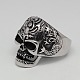 Halloween 304 Stainless Steel Skull Rings RJEW-F006-283-21mm-2