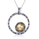 925 стерлингового серебра микро Pave ожерелья из циркония кулон BB34074-6