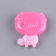 樹脂カボション  グリッターパウダー付き  漫画の貯金箱のパーツ  濃いピンク  20x17x6mm CRES-T010-46A-1