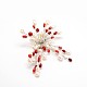 Broches de seguridad de la perla de la flor JEWB-O002-12F-2