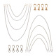 8pcs 8 styles perles rondes acryliques blanches poignées de sac FIND-TA0001-37-1