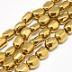 Electroplate Non-magnetic Synthetic Hematite Beads Strands G-T061-16I-1