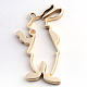 Matte Style Rack Plating Alloy Rabbit Open Back Bezel Big Pendants PALLOY-S047-44B-FF-2