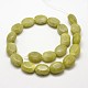 Faceted Oval Natural Peridot Bead Strands G-L294-12-2