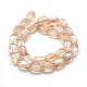 Chapelets de perles en pierre de lune synthétique G-E503-B06-2