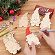 GORGECRAFT 20 Pieces Christmas Wooden Gnome Hanging Ornaments Cutouts Slices Elf Wooden Decoration Santa Claus Wooden Ornaments Set for DIY Craft Making Painting DIY-GF0005-63-6