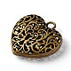 Antique Bronze Plated Large Hollow Heart Charms Pendants for Long Necklace X-MLF10472Y-NF-2
