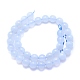 Naturelles bleu perles de calcédoine brins G-K310-C12-10mm-2