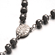 304 Stainless Steel Rosary Bead Necklaces NJEW-L414-31-4