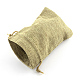 ポリエステル模造黄麻布包装袋巾着袋  ダークカーキ  18x13cm X-ABAG-R005-18x13-01-2