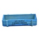 木製の植物ボックス＆収納ボックス  単語の長方形  ブルー  21.3x7.2x4.5cm CON-M002-01C-1