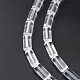 Transparent Clear Glass Tube Beads Strands X-GST14-3