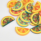 Olycraft 3d печатные оранжевые серьги с подвесками DIY-OC0007-70-4
