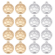 UNICRAFTALE 16Pcs 2 Colors 304 Stainless Steel Charms Football Pendant Hole 1mm Soccer Ball Charms Metal Pendant for Braclet Necklace Jewelry Making Golden Stainless Steel Color 15.5x13x3.5mm STAS-UN0039-48-1
