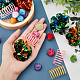 CHGCRAFT 70Pcs 3 Styles Crinkle Balls Playthings Set Include 8Pcs Cat Spring Plaything 12Pcs Aluminizing Crinkle Balls and 50Pcs Sparkle Ball Tinsel Pom Poms Glitter for Kittens to Swat Bite Hunt AJEW-CA0002-01-3