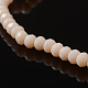 1 Strand Opaque Solid PeachPuff Color Faceted Crystal Glass Rondelle Beads Strands X-EGLA-F050A-08-2