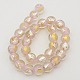 Chapelets de perles rondes en verre de feuille d'or FOIL-L002-A-03-2