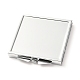 Diyステンレス鉄化粧鏡  レジンDIY用  正方形  ステンレス鋼色  6.75x6.05x0.75cm  穴：1.6mm  トレイ：54x54mm