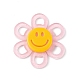 アクリルカボション  グリッターパウダー付き  笑顔の花  パールピンク  37x4.5mm MACR-C015-02F-1