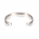 304 Stainless Steel Cuff Bangles STAS-I110-10-6mm-3