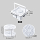 プラスチックアーティストブラシ盆地多機能ペイントブラシ浴槽  プラスチックブラシペンホルダースタンド付き  アクリルや水彩画に適しています  ホワイト  162x162x88mm  145.5x99.5mm  2個/セット TOOL-PH0017-33-2