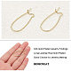 BENECREAT 30PCS 18K Gold Plated Kidney Earring Hooks Kidney Ear Wires for DIY Jewelry Making KK-BC0005-27G-3