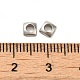 CCBプラスチックビーズ  正方形  プラチナ  4x4x2mm  穴：2.3mm CCB-H001-13P-3
