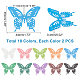 UNICRAFTALE 10 Colors Butterfly Filigree Joiners Links 20pcs Stainless Steel Charms Links Mixed Colors Connectors for Bracelet Necklace Jewelry Making STAS-UN0030-96-6
