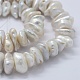Hebras de perlas keshi de perlas barrocas naturales PEAR-K004-39-2