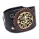 Adjustable Genuine Cowhide Leather Cord Bracelets BJEW-F352-16G-2