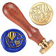Golden Plated Brass Sealing Wax Stamp Head AJEW-WH0208-931-1
