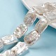 Fili di perle di keshi di perle barocche naturali PEAR-T001-03-2