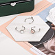 9pcs 3 estilos 304 configuraciones de anillo de almohadilla de puño de acero inoxidable STAS-PJ0001-16P-7