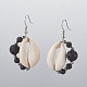 Cowrie Shell Dangle Earrings EJEW-JE02919-1