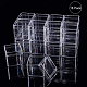 Benecreat confezione da 18 scatola di contenitori di plastica quadrati ad alta trasparenza per contenitori per prodotti di bellezza CON-BC0004-10-4