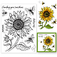 GLOBLELAND Sunflowers Background Theme Clear Stamps Bumble Bee Silicone Clear Stamp Seals for Cards Making DIY Scrapbooking Photo Journal Album Decoration DIY-WH0167-56-803-1