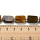 天然石タイガーアイビーズ連売り  シードビーズで  長方形  12~17.5x9.5~13x5~7.5mm  穴：1mm  約25個/連  15.94''~16.14''（40.5~41センチメートル） G-Z043-A01-01-5