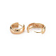Real 18K Gold Plated Brass Chunky Huggie Hoop Earrings KK-S356-657-NF-2