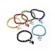 Dyed Synthetic Turquoise(Dyed) Beads Stretch Bracelets BJEW-JB04222-1