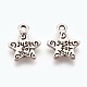 Gift Ideas for Men On Valentines Day Tibetan Style Alloy Star Carved Word Just for You Message Charms LF1272Y-2